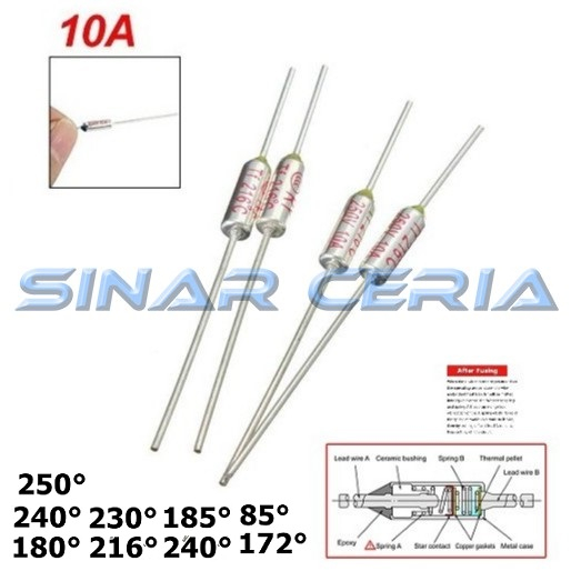 ThermoFuse 10 A Fuse Magicom  ( Thermal Fuse 10A ) Thermal Termofuse Magic Com 10A 250V