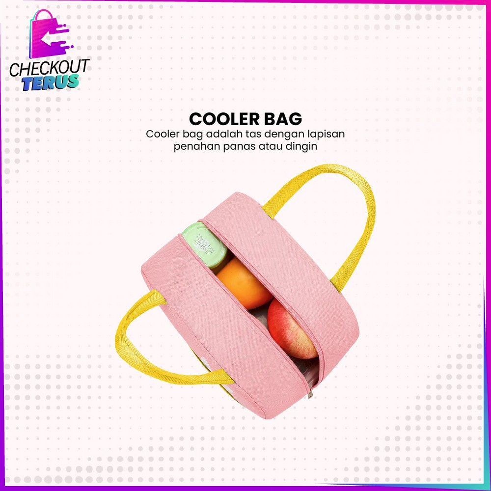 CT T45 Tas Bekal Makanan Karakter Bebek Serbaguna Travel Lunch Bag Dewasa dan Anak Sekolah Cooler Bag Tempat Bekal