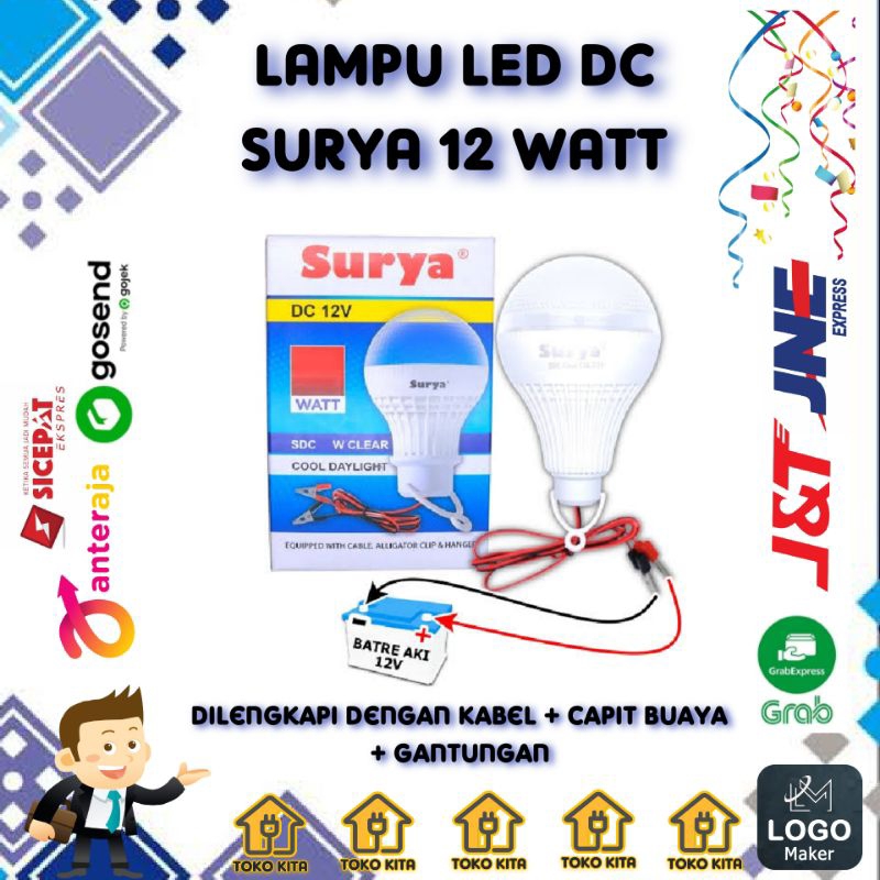 LAMPU LED DC SURYA 12 WATT