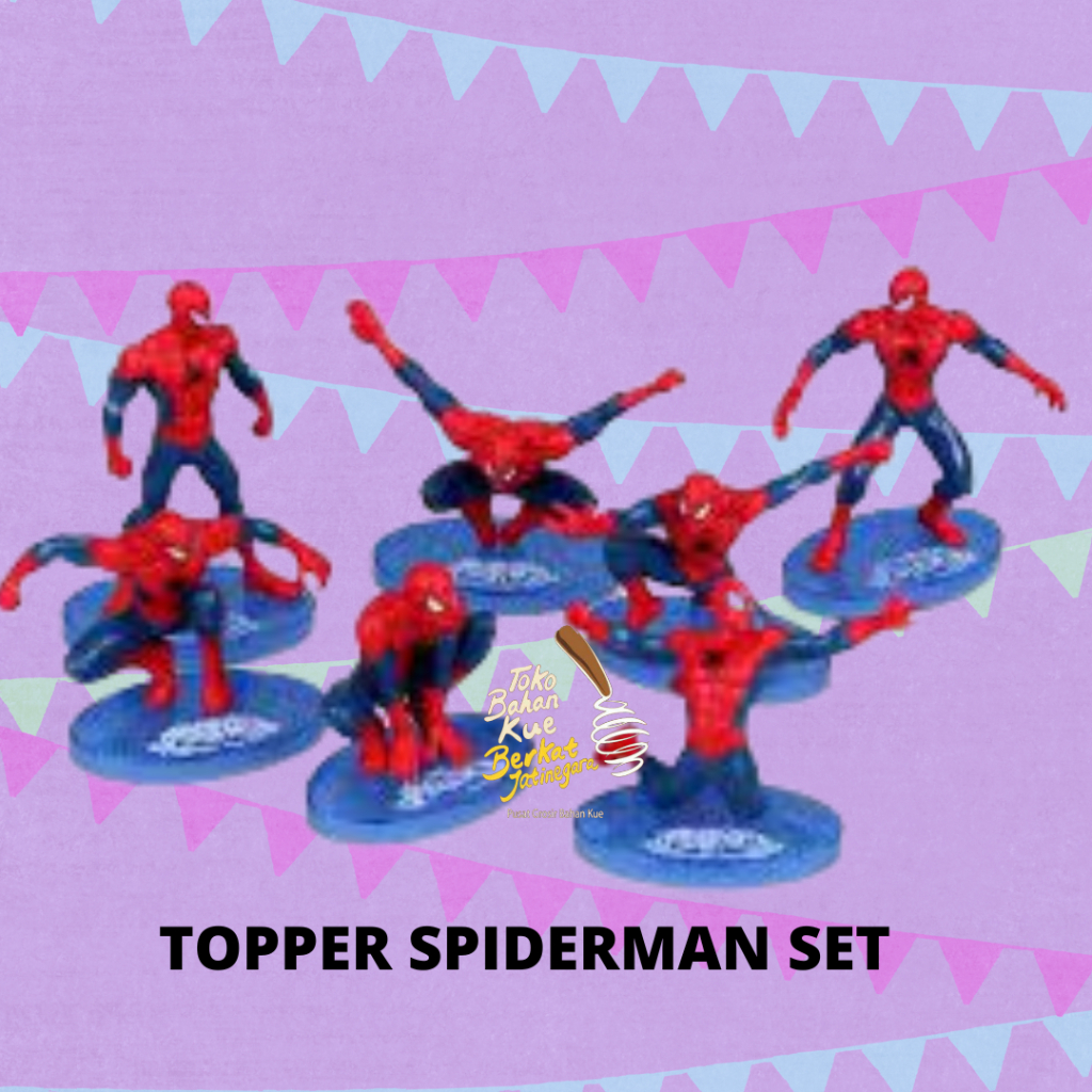 TOPPER SPIDERMAN SET / TOPPER KUE SPIDERMAN