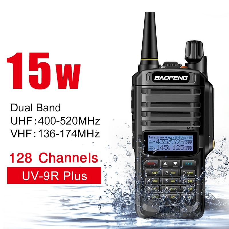 HT Bofeng UV 9R Plus 15Watt dual band (VHF / UHF) IP67 Garansi 1 Tahun Walkie Talkie / Baofeng BF UV