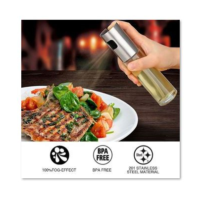 Botol Kaca Spray Minyak 100ml Wadah Tempat Minyak Goreng Wijen Parfum / Bottle Kecap Asin Dapur Semprot 100 ml / Olive Oil Sprayer Mist Stainless Steel Air Fryer BBQ [MF]