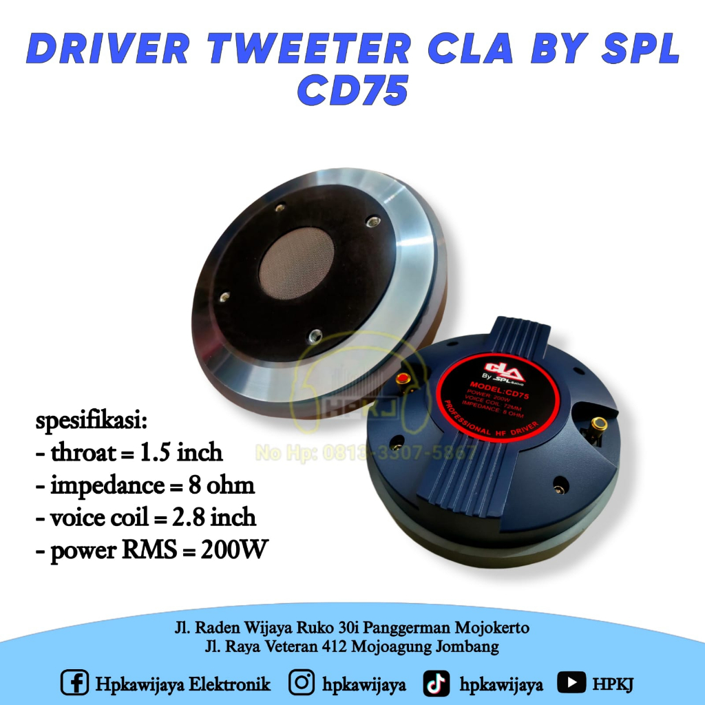 DRIVER TWEETER CLA by SPL CD 75  twiter Tweeter cla spl cd75