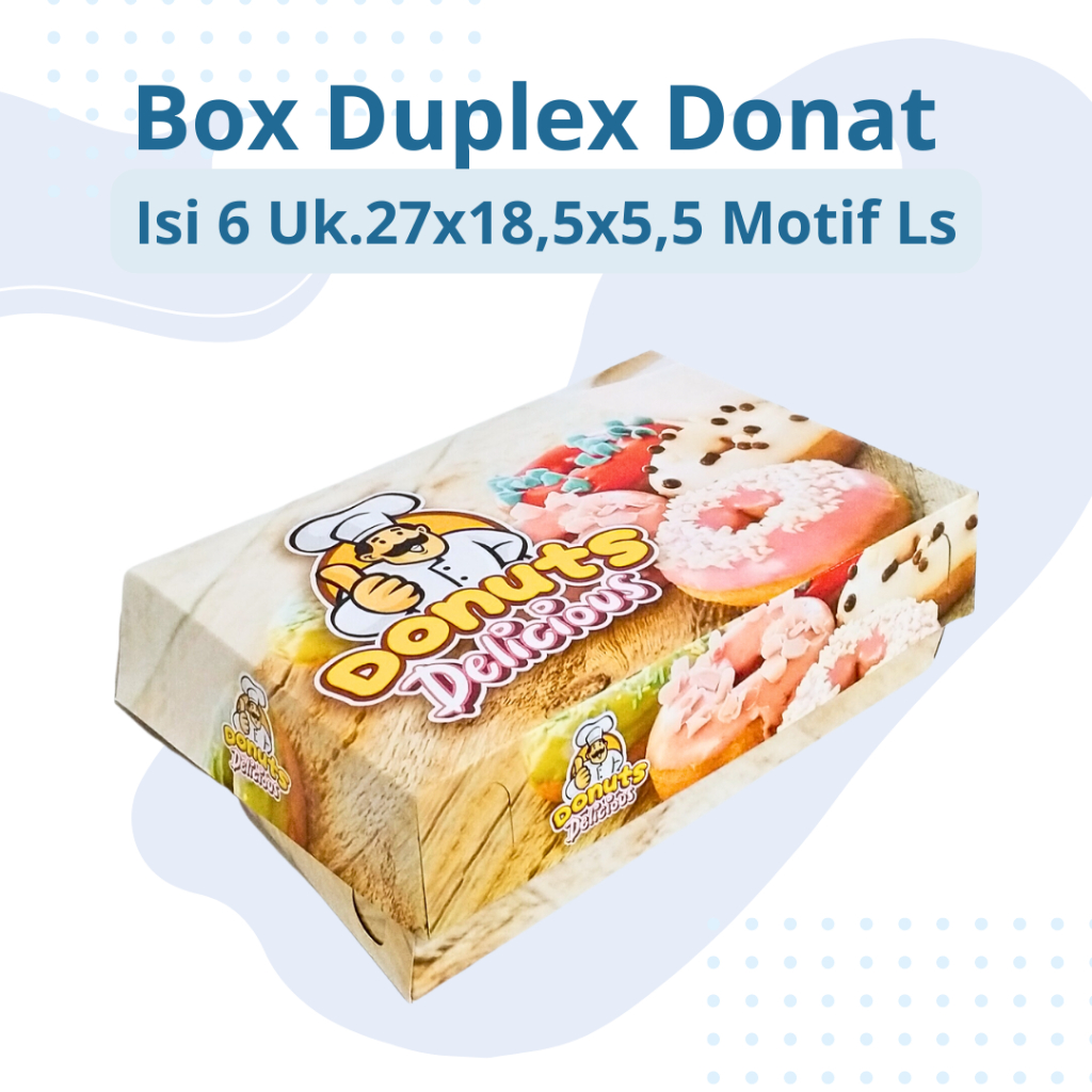 

Kardus Donat / Box Duplek Donat Isi 6 dan 3 Motif Ls