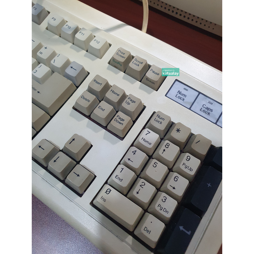 Mechanical Keyboard Vintage DK-9004A Cherry MX Blue Jadul Retro Langka Retrobright