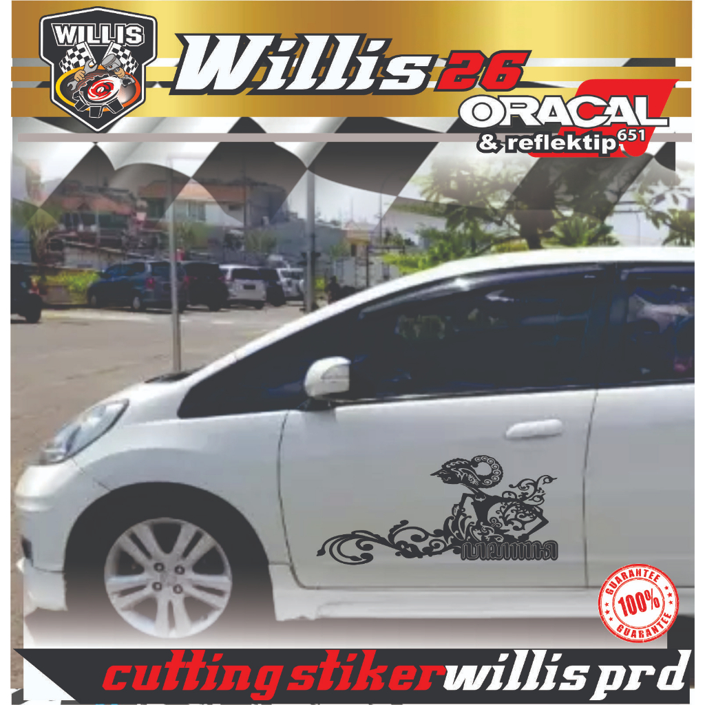 Terlaris Stiker sticker cutting bodi Mobil wayang wisanggeni wls