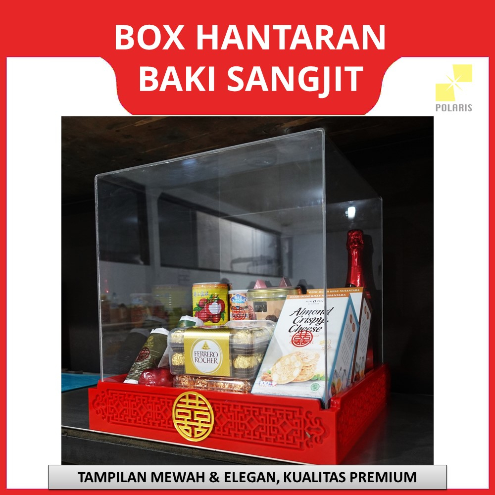 BOX HANTARAN BAKI SANGJIT/LAMARAN KOTAK SESERAHAN ACRYLIC - NAMPAN SESERAHN AKRILIK CHINESE ENGAGEMENT TRAY