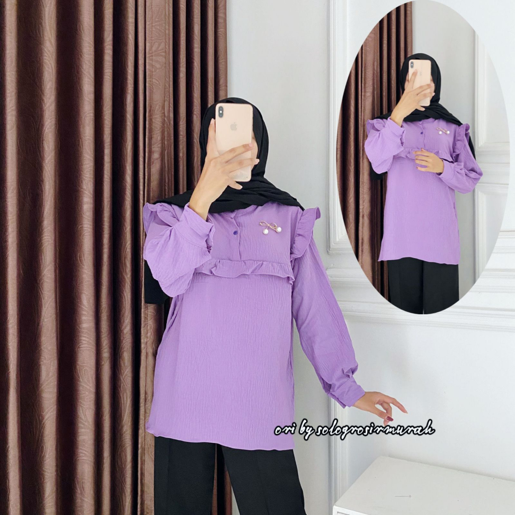 ASTRELLA BLOUSE CRINCLE AIRFLOW LD 110CM // ATASAN POLOS CRINCLE