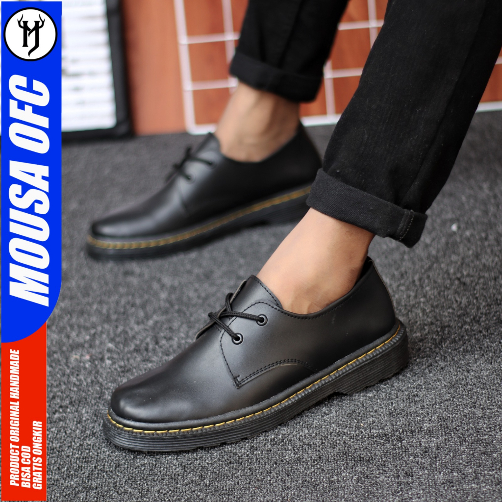 Sepatu Pria Docmart Low Boot Formal Sepatu Pantofel Casual Kerja Pria bara Mousa