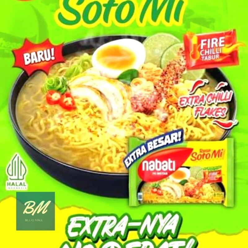 

Nabati Mie Instan Kuah Rasa Soto - Extra Besar Mi Kuah Rasa Soto 1pcs