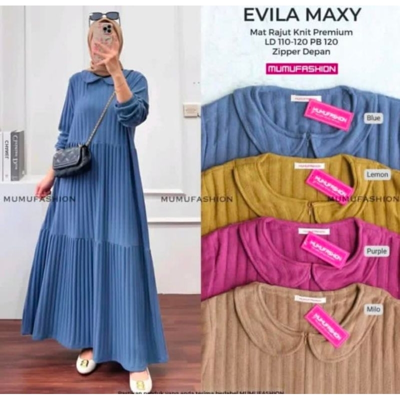 Gamis Knit Kerah Korea promo
