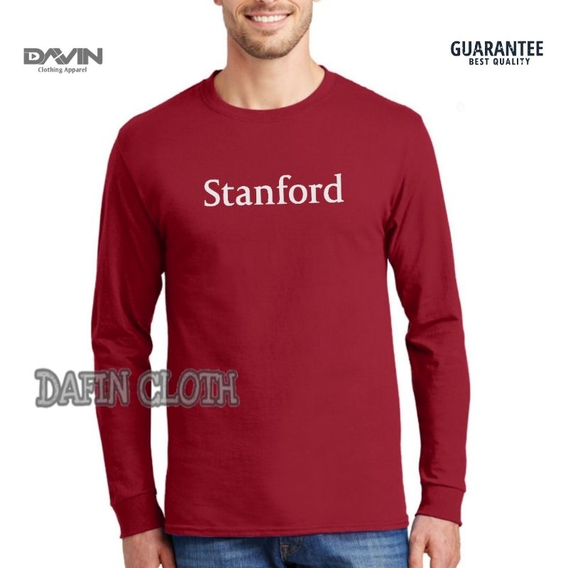 Kaos Pria Baju Tshirt Lengan Panjang Stanford University