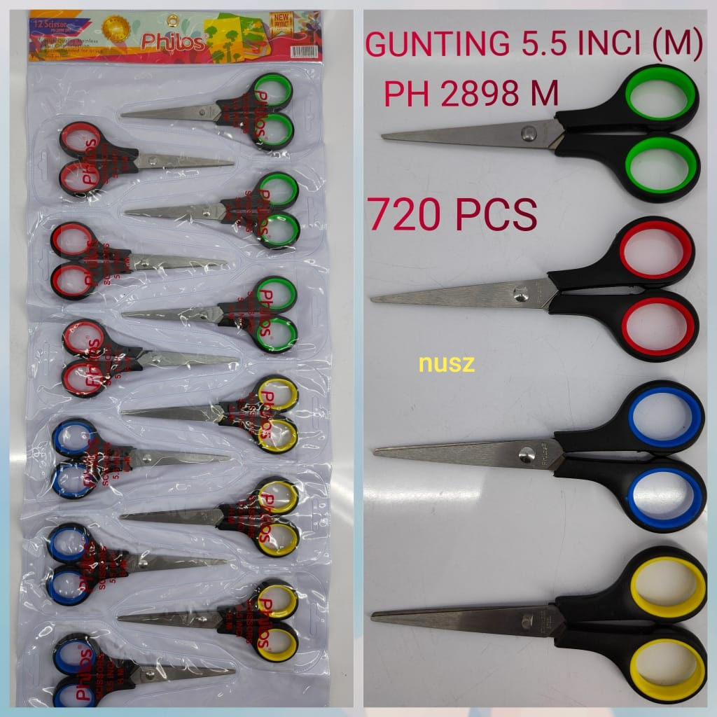 

Gunting Kertas Serbaguna ukuran sedang 14cm / medium 5.5 inci (M)