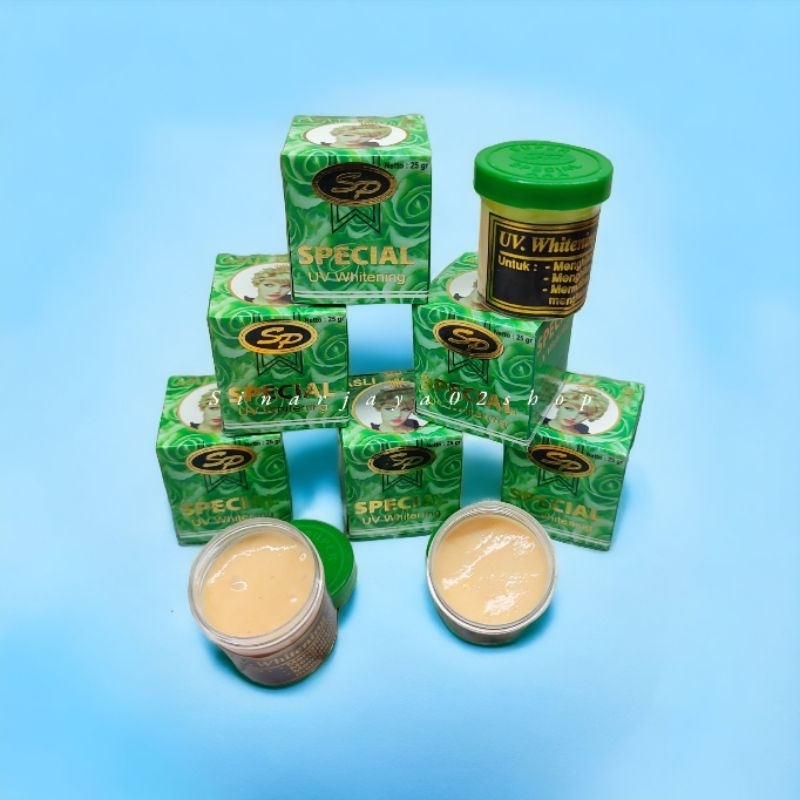 12 Pcs - Cream Sp Hijau Kw¹ Sp Special UV Whitening Kemasan Plastik ORIGINAL