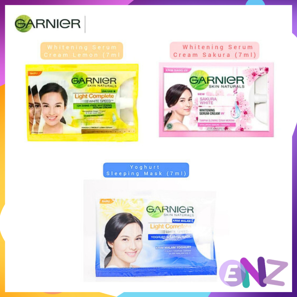 ENZ ®  Garnier Bright Complete / Light Complete / Sakura White  Whitening Serum / Garnier Sachet / Garnier Serum 2001