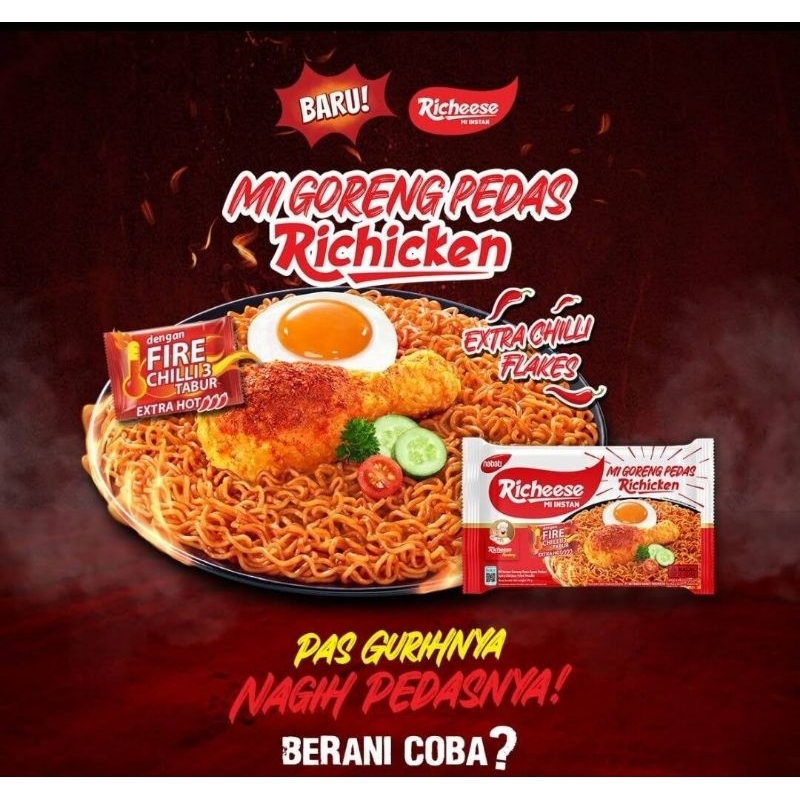 MIE GORENG RICHIKEN RICHEESE 1 DUS ISI (40.PCS) Mie Instan Richiken Mie Goreng Richeese