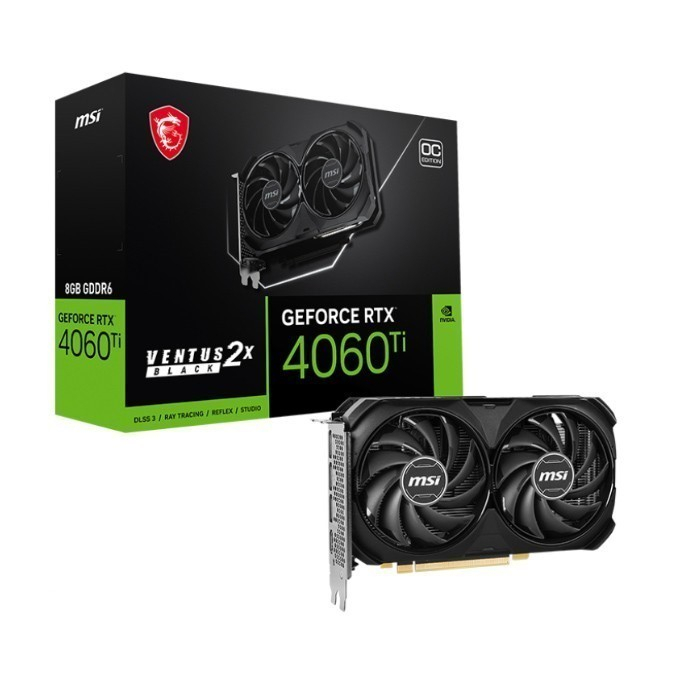 MSI GeForce RTX 4060 Ti VENTUS 2X BLACK OC 8GB GDDR6