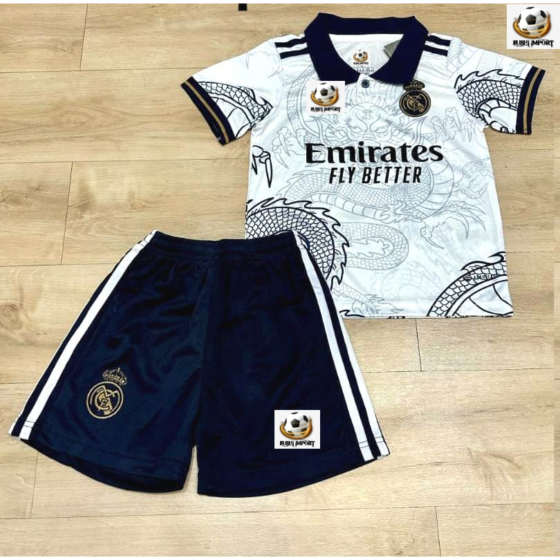 Setelan Jersey Baju Bola Anak Madrid Special Dragon Naga Kids 2022 2023 Fullset Satu Set Grade Ori