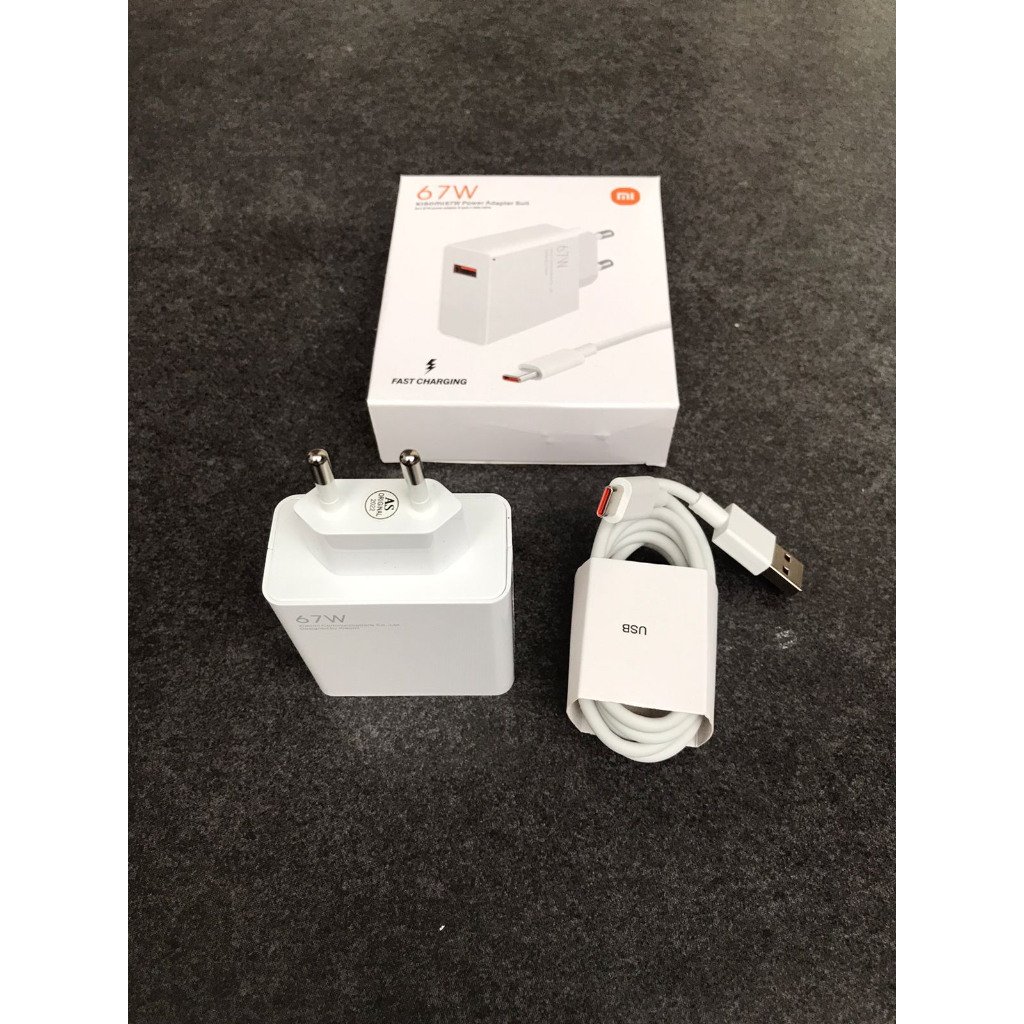 Casan Xiaomi 67W Super Fast Charger Max 67Watt Adapter + Kabel Type C / MDY-12-EU