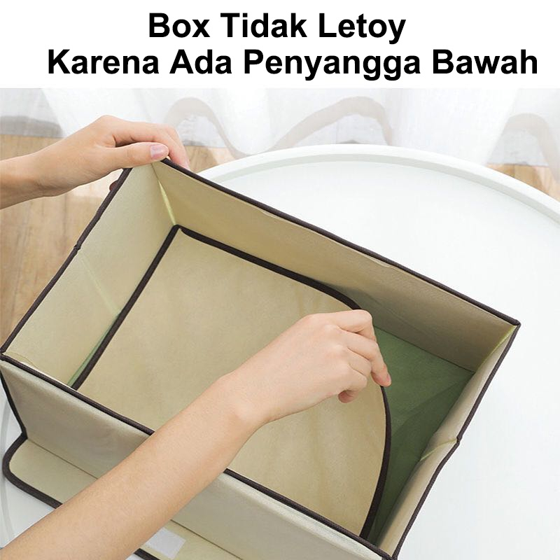 Storage Box Organizer 2In1 Kotak Tempat Penyimpanan Baju Mainan Lipat Multifungsi Praktis Set Kecil dan Besar