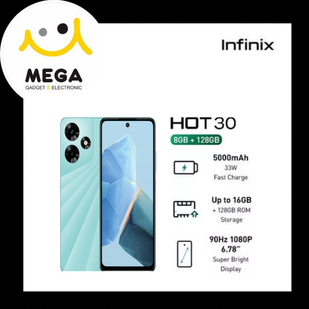 Infinix Hot 30 8GB + 128GB Garansi Resmi Infinix Indonesia