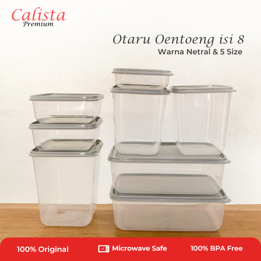 CALISTA OTARU SMOKE SEALWARE FOOD CONTAINER TOPLES PLASTIK SET KOTAK PENYIMPANAN BUMBU KULKAS SERBAGUNA FOOD PREPARATION FOOD ORGANIZER FOOD STORAGE WADAH KOTAK MAKANAN