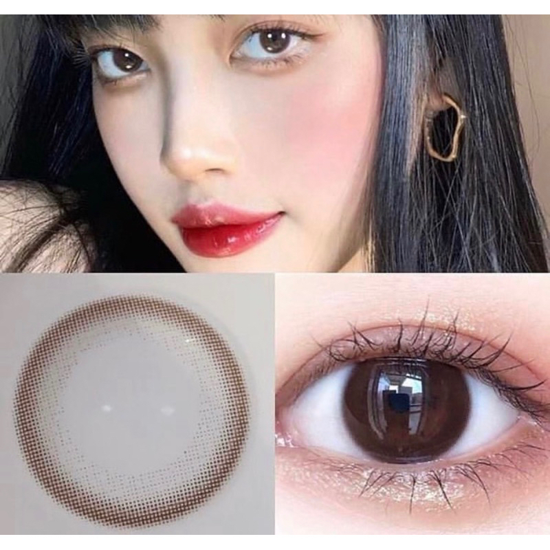 Softlens Kitty Kawaii Mini Clean Brown / Coklat Normal Minus Beda Minus