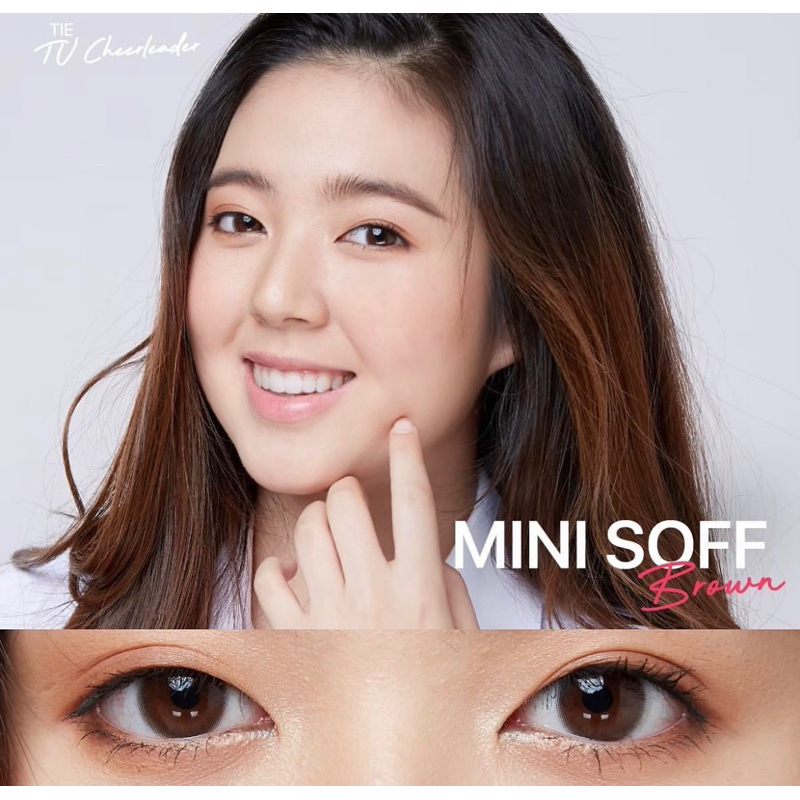 Softlens Kitty Kawaii Mini Soft Brown / Coklat Normal Minus Beda Minus