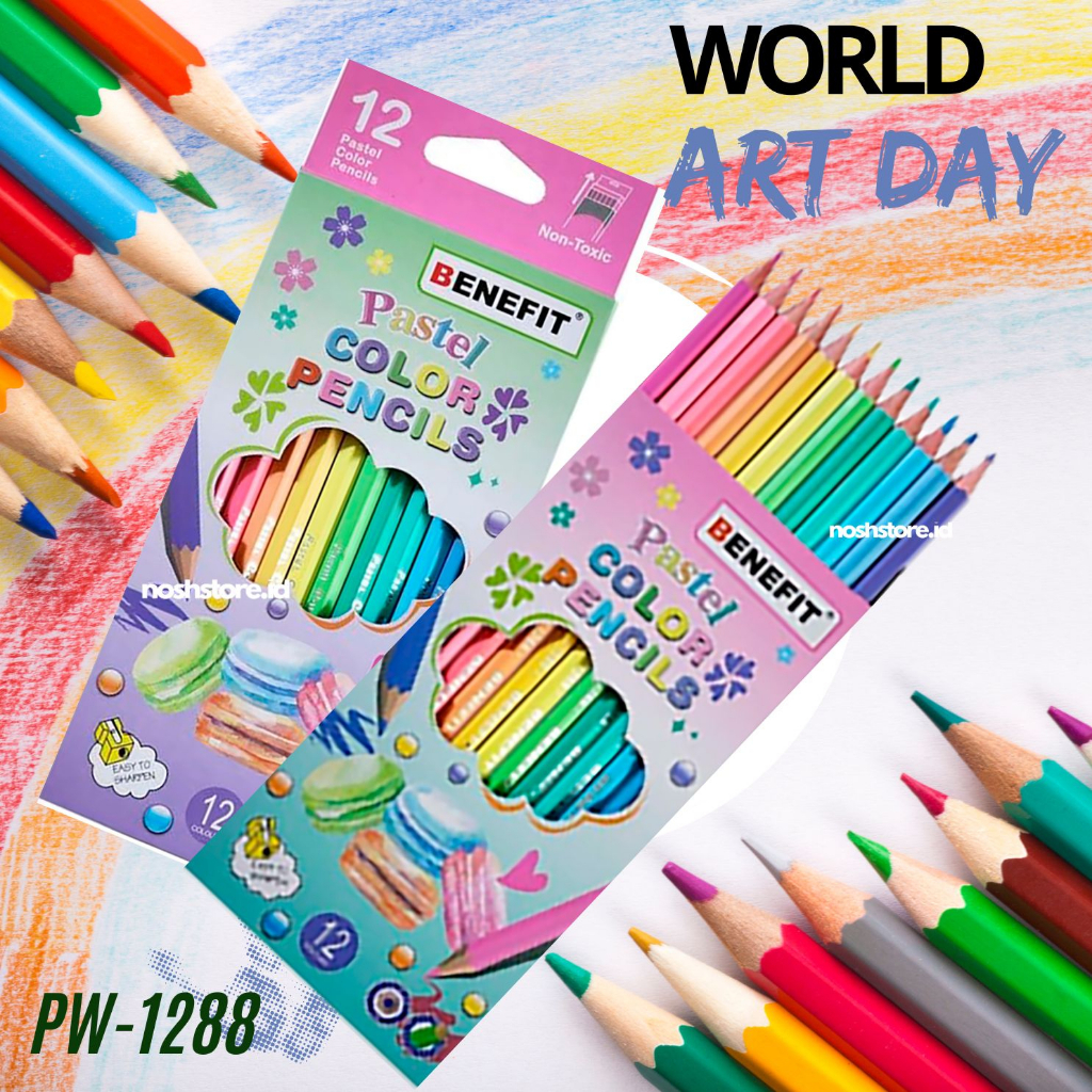

PW1288 Pensil warna Pastel Benefit 12 Warna Panjang Benefit Warna Panjang Woodles ( 1 set ) Pensil 12 Warna Pastel Panjang Mini Benefit / Color Pencil Pastel Paper Box Classic / Coloring Set Anak Anak