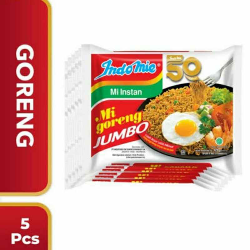 indomie goreng jumbo (5pcs) mie goreng enak dan murah