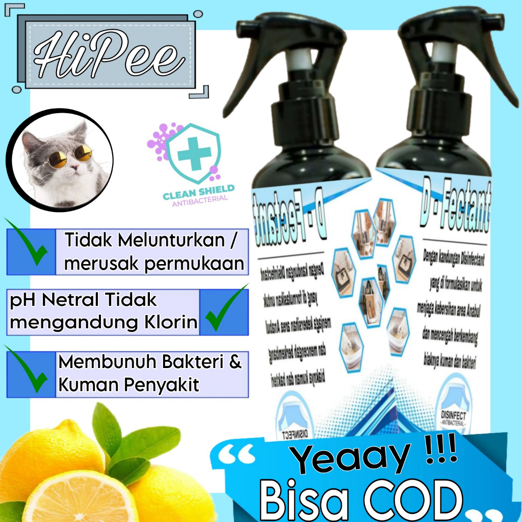 Disinfectant Kandang Anjing Kucing 250ml // Disinfektan Ruangan // Pembersih Kandang &amp; Kasur Anjing Kucing 250ml // Food Grade Antiseptik Spray //  DIsinfektan Kandang Hewan // Anti Bacterial // Kucing // Anjing // Hamster // Kelinci // Penghilang Bau