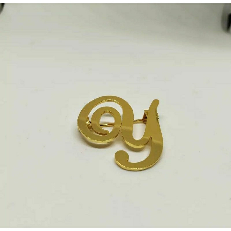 Bros Inisial/Bros Huruf/Bros Nama/Lapis emas