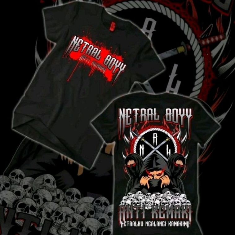 KAOS DISTRO NETRAL BOY ANTI KEMAKI TERBARU BAHAN PREMIUM COMBAT DESAIN TERBARU KUALITAS TERBAIK MURA
