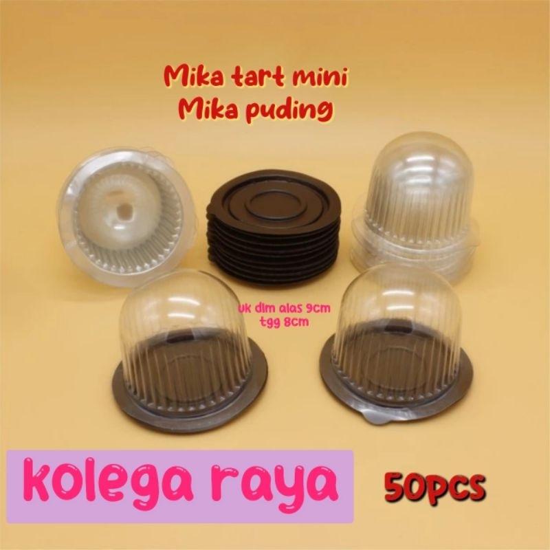 Mika Cup Cake Tart Mini Puding Box Bola 50PCS Ready pink coklat