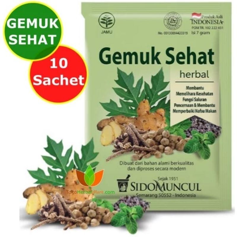 

Jamu Gemuk Sehat Sido muncul isi 10pcs