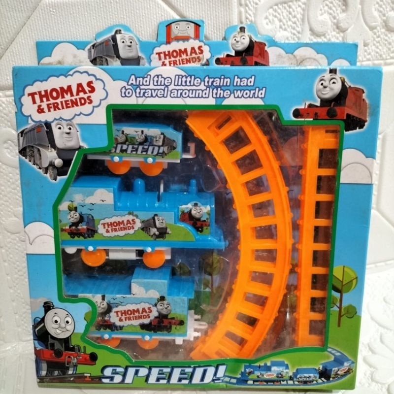 MAINAN KERETA API ELEKTRIK / KERETA API BATRAI TRAIN SET, LENGKAP