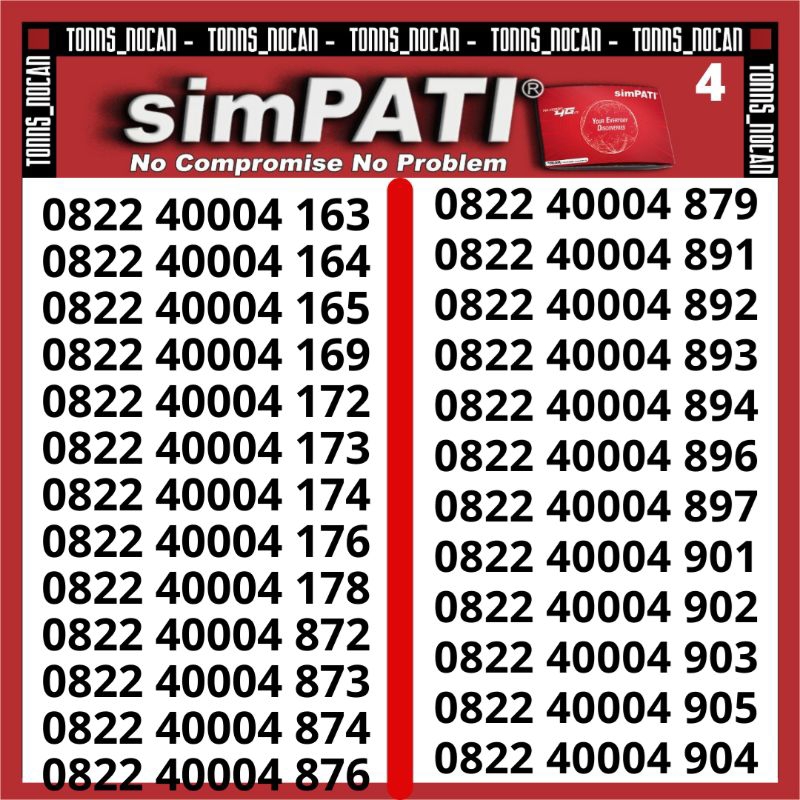 Nomor Cantik Simpati 4g - Nomer Cantik Simpati