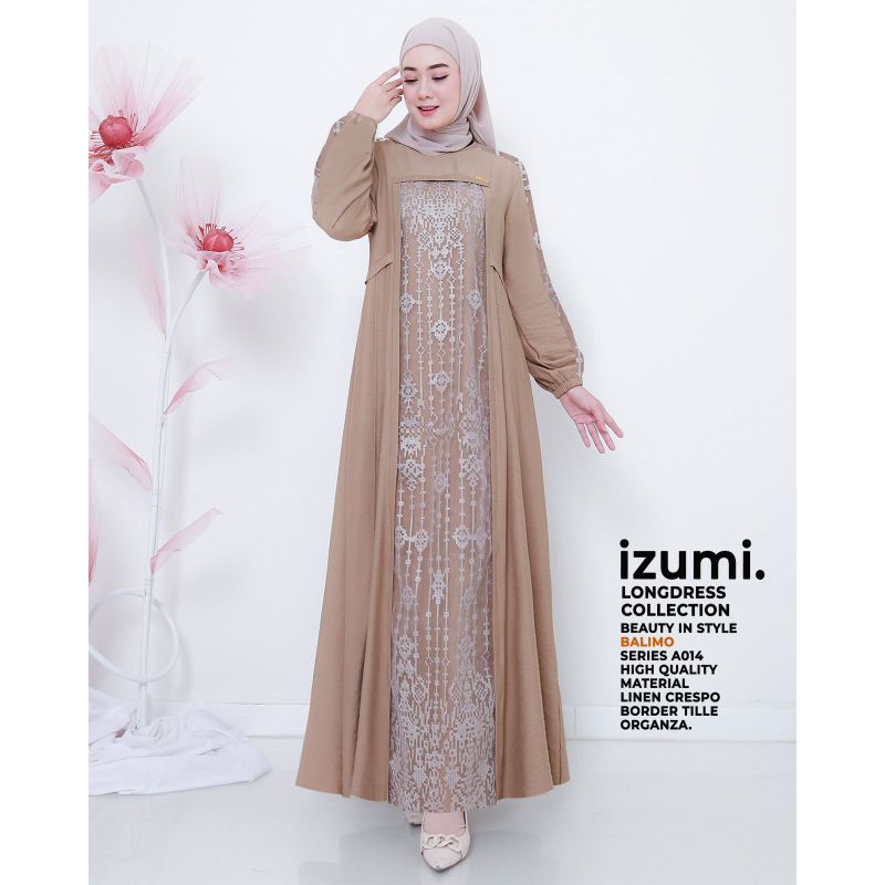 Gamis Dress Kemeja Atasan wanita Izumi Dress Terbaru by Balimo