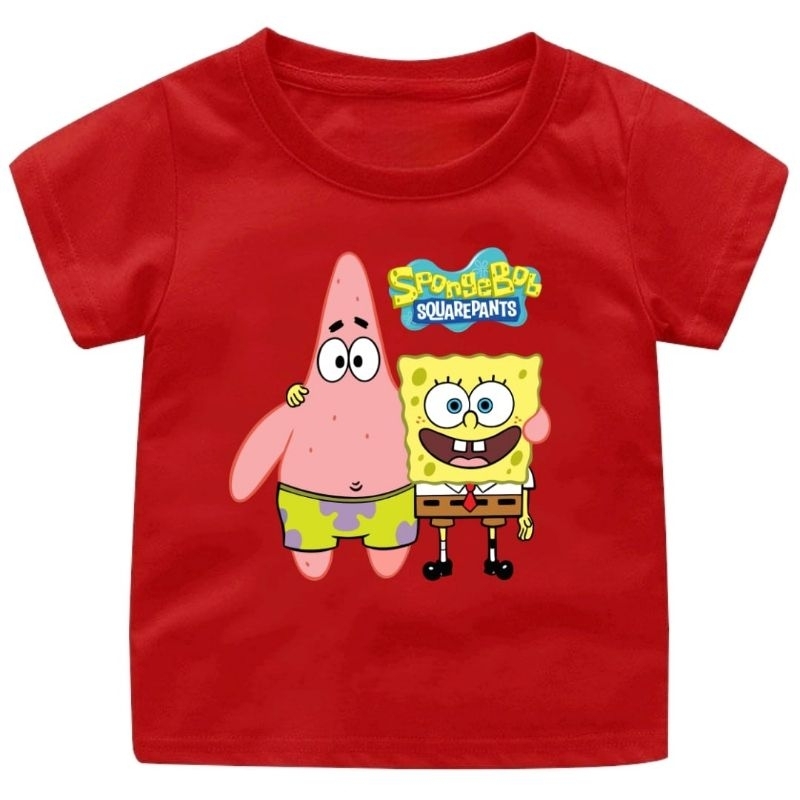 Baju Kaos Anak Usia 1-12Tahun Gambar Patrick spongebob Terbaru
