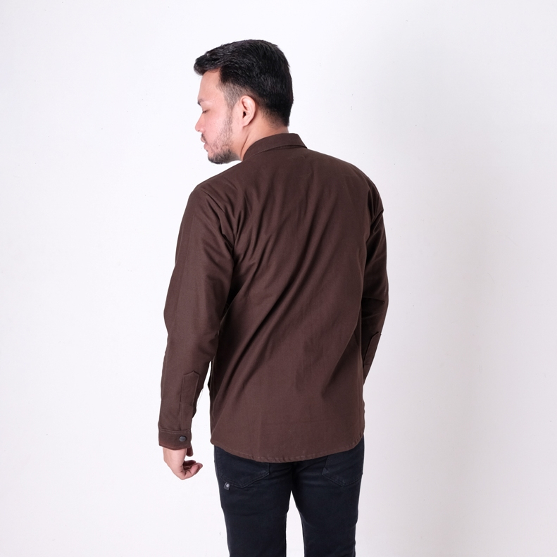 Justrue Jaket Semi Parka Pria Cokelat