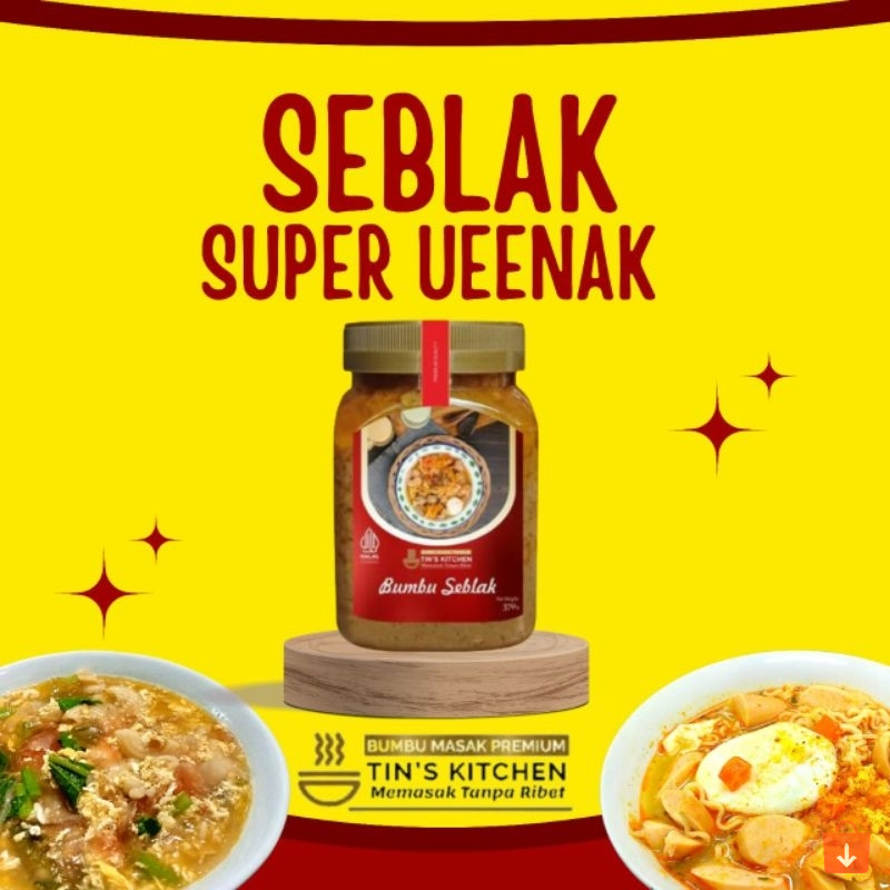 

PO09-BARUU Bumbu Seblak Instan basah Tins Kitchen toples Terkini