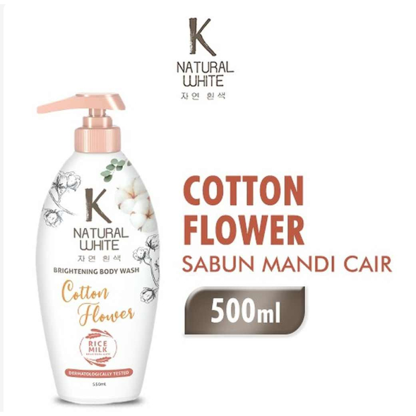K Natural White Brightening Body Wash Cotton Flower 500mL B1G1