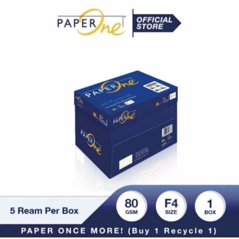 Kertas Hvs F4 80gsm PaperOne (1 DUS)