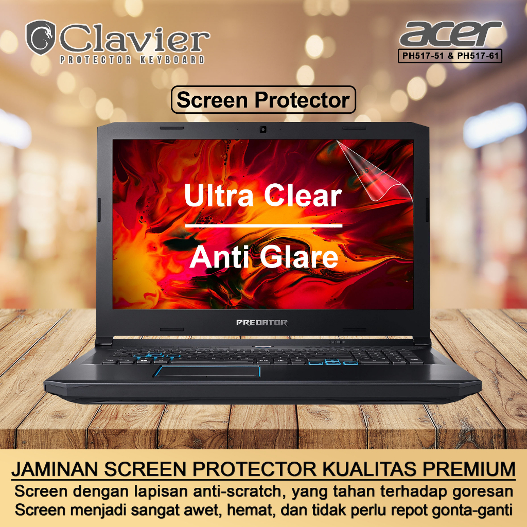 Cover Keyboard Screen Protector Garskin Laptop Anti Gores Acer Predator Helios 500 PH517-61-R7WN Tpu