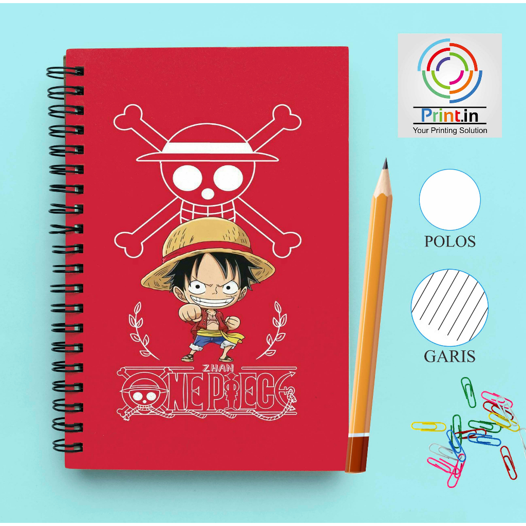 

Notebook Spiral One piece Motif Straw Hat Crew Garis/Polos