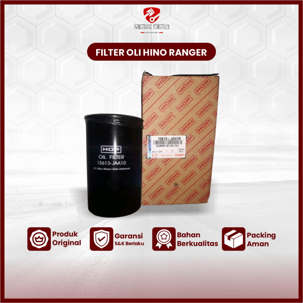 Filter Oli Set Hino Ranger Truk Lohan Dan New Gen J08C J08E Asli Original Part