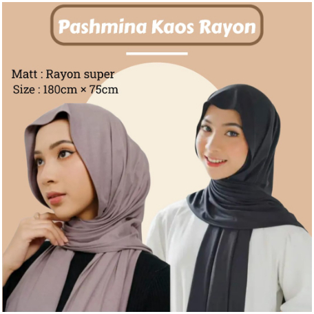 HIJAB PASHMINA RAYON PREMIUM JERSEY PREMIUM KAOS WANITA BISA COD PASHMINA 180 X 75 PASMINA RAYON