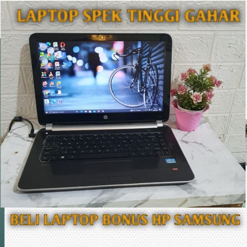 LAPTOP SECOND HP TS 15 | RAM 4/500GB | WINDOWS 10 | layar 14&quot; | SLIM DESAIN ELEGAN | SIAP KERJA KULIAH