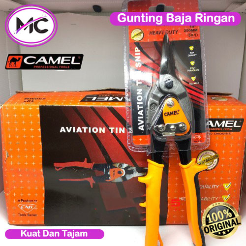 Gunting Baja Ringan Seng Metal Galvalum Alumunium Hollow Camel Heavy Duty Premium