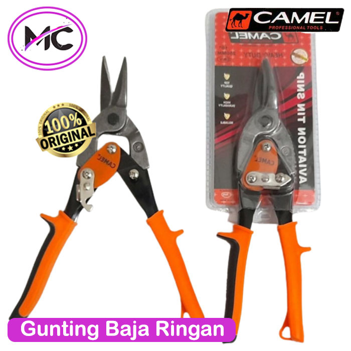 Gunting Baja Ringan Seng Metal Galvalum Alumunium Hollow Camel Heavy Duty Premium